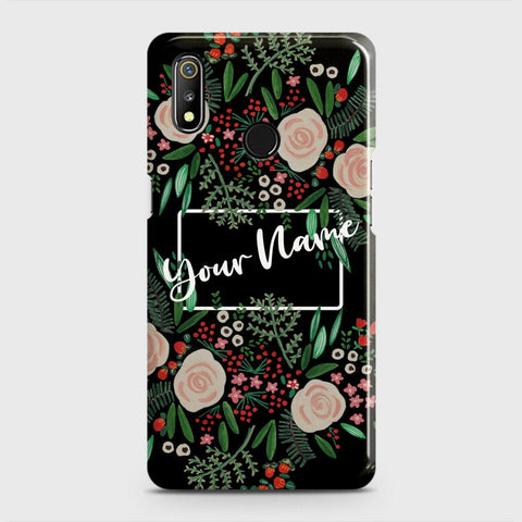 Realme 3 Pro Cover - Floral Series - Matte Finish - Snap On Hard Case with LifeTime Colors Guarantee