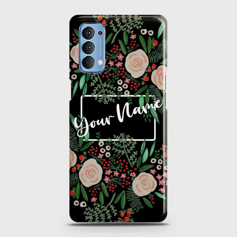 Oppo Reno 4 4G Cover - Floral Series - Matte Finish - Snap On Hard Case with LifeTime Colors Guarantee
