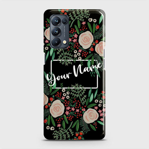Oppo Reno 5 4G Cover - Floral Series - Matte Finish - Snap On Hard Case with LifeTime Colors Guarantee