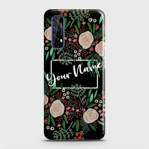 Realme 7 Cover - Floral Series - Matte Finish - Snap On Hard Case with LifeTime Colors Guarantee