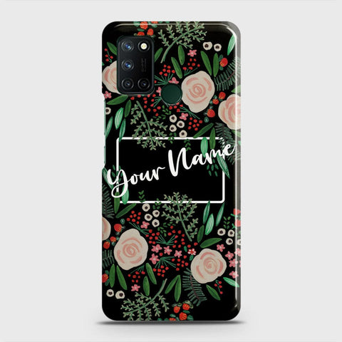 Realme 7i Cover - Floral Series - Matte Finish - Snap On Hard Case with LifeTime Colors Guarantee