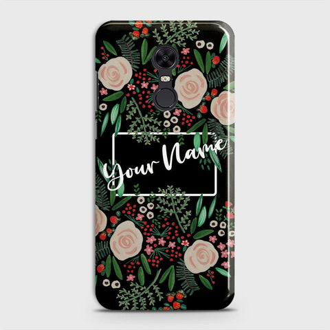 Redmi 5 Plus  Cover - Floral Series - Matte Finish - Snap On Hard Case with LifeTime Colors Guarantee