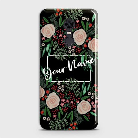 Xiaomi Redmi Note 5  Cover - Floral Series - Matte Finish - Snap On Hard Case with LifeTime Colors Guarantee