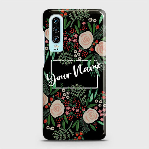 Huawei P30 Cover - Floral Series - Matte Finish - Snap On Hard Case with LifeTime Colors Guarantee