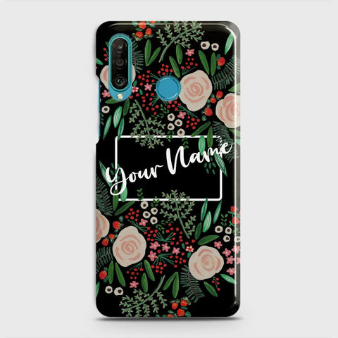 Huawei P30 lite Cover - Floral Series - Matte Finish - Snap On Hard Case with LifeTime Colors Guarantee