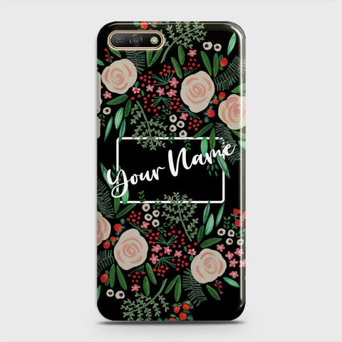 Huawei Y6 2018 Cover - Floral Series - Matte Finish - Snap On Hard Case with LifeTime Colors Guarantee