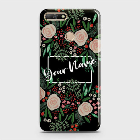 Huawei Y7 Prime 2018 / Y7 2018 Cover - Floral Series - Matte Finish - Snap On Hard Case with LifeTime Colors Guarantee