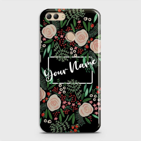 Huawei Y9 2018 Cover - Floral Series - Matte Finish - Snap On Hard Case with LifeTime Colors Guarantee