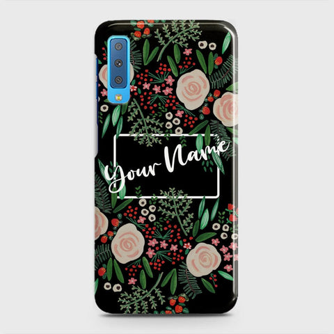 Samsung A7 2018 Cover - Floral Series - Matte Finish - Snap On Hard Case with LifeTime Colors Guarantee