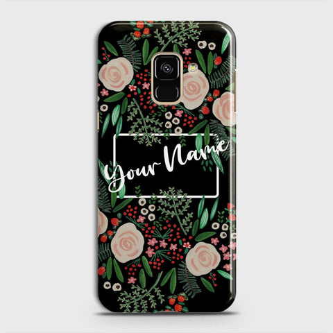 Samsung A8 2018 Cover - Floral Series - Matte Finish - Snap On Hard Case with LifeTime Colors Guarantee