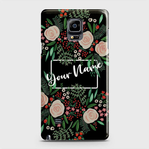 Samsung Galaxy Note 4 Cover - Floral Series - Matte Finish - Snap On Hard Case with LifeTime Colors Guarantee