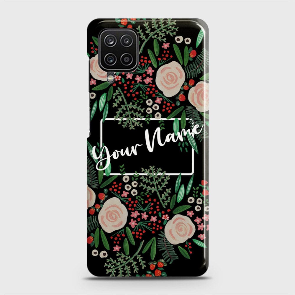 Samsung Galaxy A12 Cover Floral Series Matte Finish Snap On Hard Case with LifeTime Colors Guarantee Design3