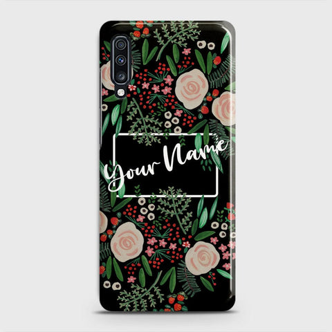 Samsung Galaxy A70 Cover - Floral Series - Matte Finish - Snap On Hard Case with LifeTime Colors Guarantee