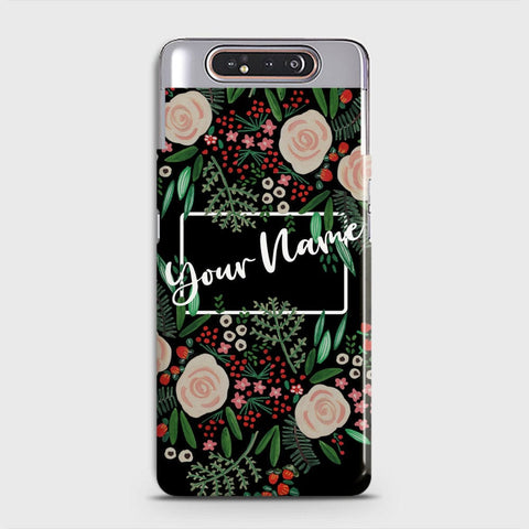 Samsung Galaxy A80 Cover - Floral Series - Matte Finish - Snap On Hard Case with LifeTime Colors Guarantee