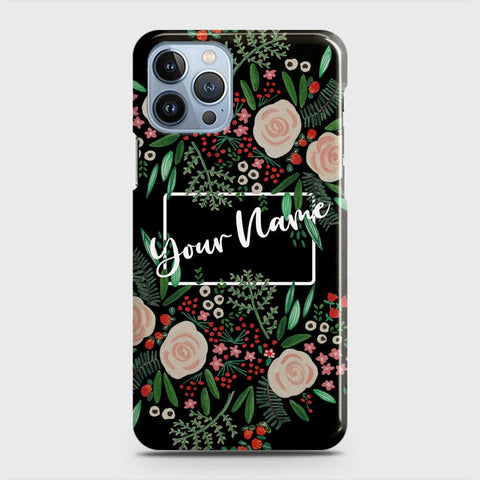 iPhone 13 Pro Max Cover - Floral Series - Matte Finish - Snap On Hard Case with LifeTime Colors Guarantee