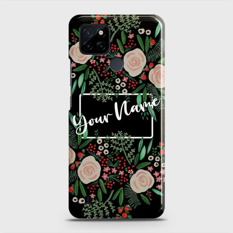 Realme C25Y Cover - Floral Series - Matte Finish - Snap On Hard Case with LifeTime Colors Guarantee