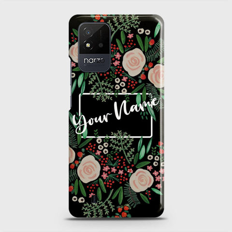 Realme Narzo 50i Cover - Floral Series - Matte Finish - Snap On Hard Case with LifeTime Colors Guarantee