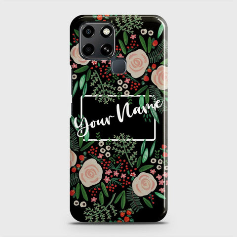 Infinix Smart 6 Cover - Floral Series - Matte Finish - Snap On Hard Case with LifeTime Colors Guarantee