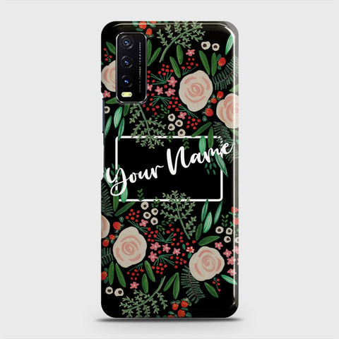 Vivo Y20i  Cover - Floral Series - Matte Finish - Snap On Hard Case with LifeTime Colors Guarantee