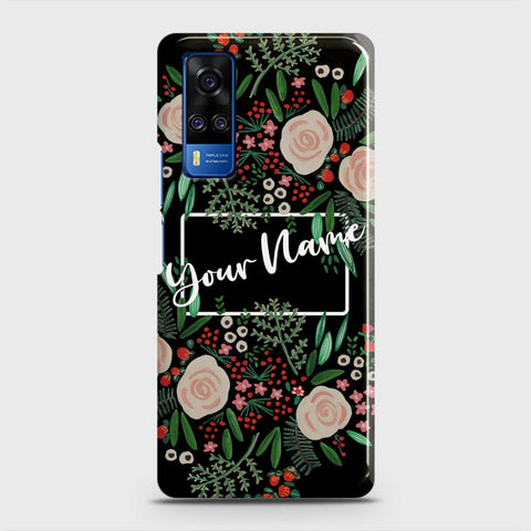 Vivo Y51 2020  Cover - Floral Series - Matte Finish - Snap On Hard Case with LifeTime Colors Guarantee