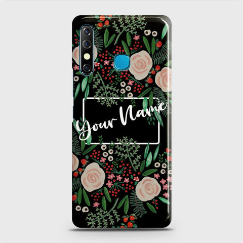 Tecno Spark 4 Cover - Floral Series - Matte Finish - Snap On Hard Case with LifeTime Colors Guarantee