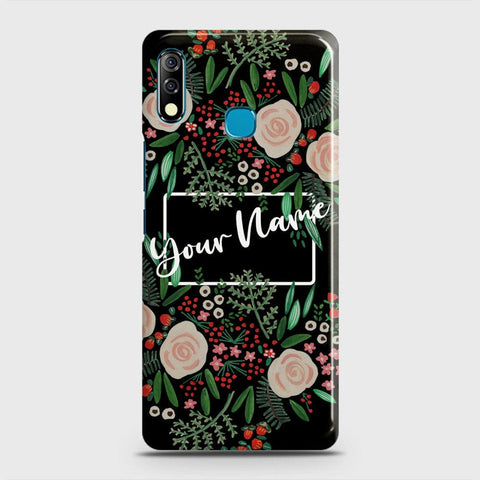 Infinix Hot 8 Lite Cover - Floral Series - Matte Finish - Snap On Hard Case with LifeTime Colors Guarantee