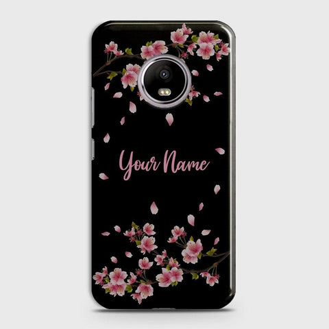 Motorola E4 Cover - Floral Series - Matte Finish - Snap On Hard Case with LifeTime Colors Guarantee