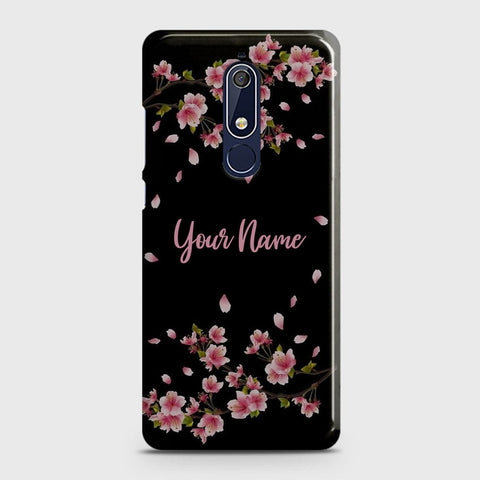 Nokia 5.1 Cover - Floral Series - Matte Finish - Snap On Hard Case with LifeTime Colors Guarantee