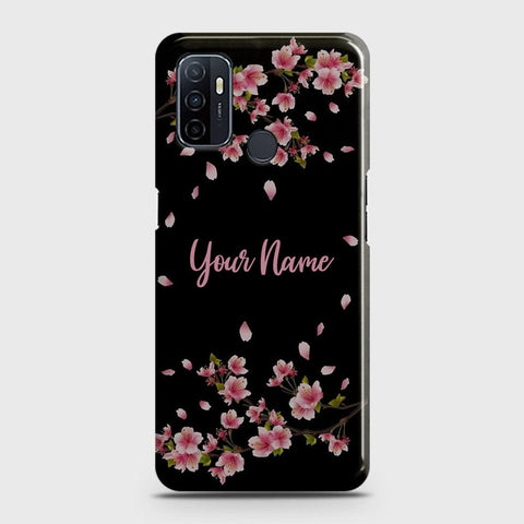 Oppo A53 Cover - Floral Series - Matte Finish - Snap On Hard Case with LifeTime Colors Guarantee