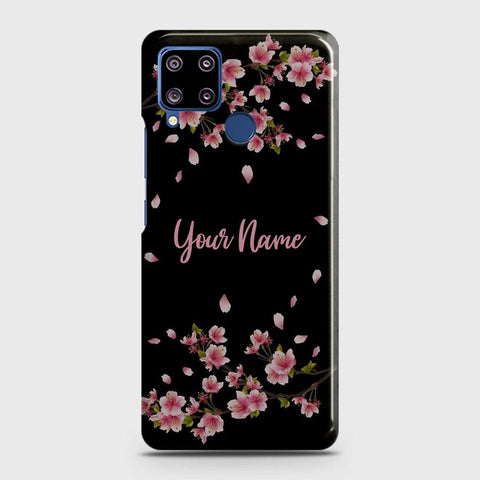 Realme C15 Cover - Floral Series - Matte Finish - Snap On Hard Case with LifeTime Colors Guarantee