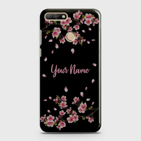 Huawei Y7 Prime 2018 / Y7 2018 Cover - Floral Series - Matte Finish - Snap On Hard Case with LifeTime Colors Guarantee