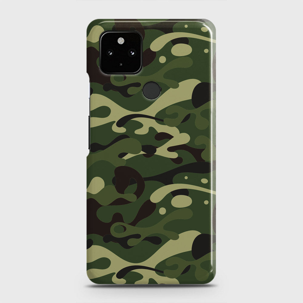 Google Pixel 5 Cover - Camo Series - Forest Green Design - Matte Finish - Snap On Hard Case with LifeTime Colors Guarantee