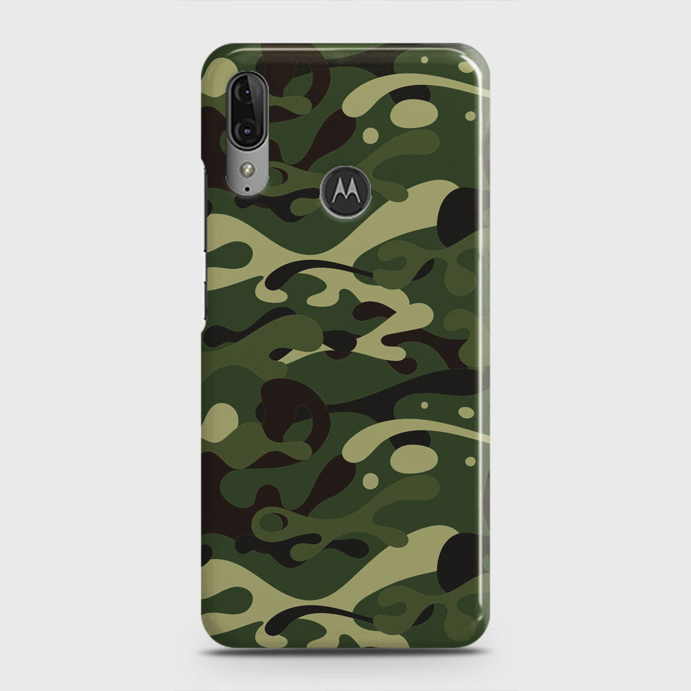 Motorola Moto E6 Plus Cover - Camo Series - Forest Green Design - Matte Finish - Snap On Hard Case with LifeTime Colors Guarantee