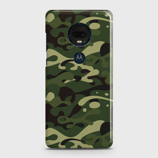 Motorola Moto G7 Plus Cover - Camo Series - Forest Green Design - Matte Finish - Snap On Hard Case with LifeTime Colors Guarantee