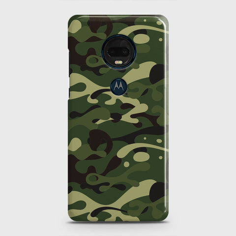 Motorola Moto G7 Plus Cover - Camo Series - Forest Green Design - Matte Finish - Snap On Hard Case with LifeTime Colors Guarantee