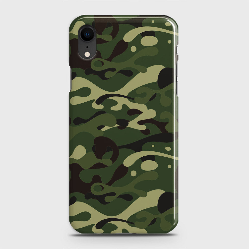 iPhone XR Cover - Camo Series - Forest Green Design - Matte Finish - Snap On Hard Case with LifeTime Colors Guarantee