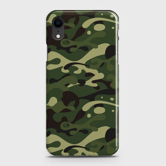 iPhone XR Cover - Camo Series - Forest Green Design - Matte Finish - Snap On Hard Case with LifeTime Colors Guarantee