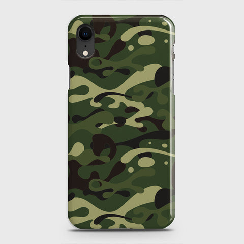 iPhone XR Cover - Camo Series - Forest Green Design - Matte Finish - Snap On Hard Case with LifeTime Colors Guarantee