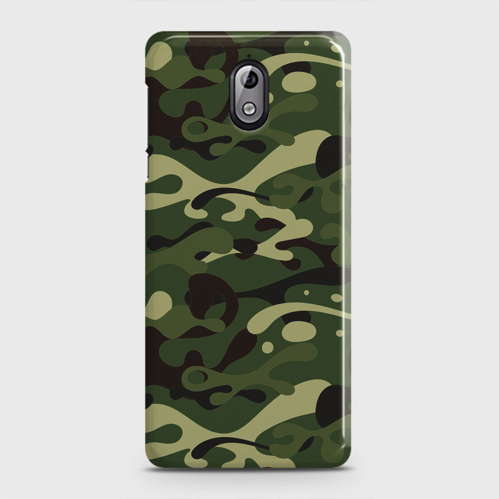 Nokia 3.1 Cover - Camo Series - Forest Green Design - Matte Finish - Snap On Hard Case with LifeTime Colors Guarantee