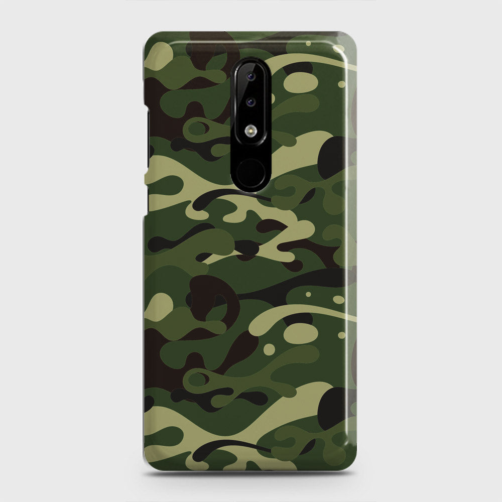 Nokia 3.1 Plus Cover - Camo Series - Forest Green Design - Matte Finish - Snap On Hard Case with LifeTime Colors Guarantee