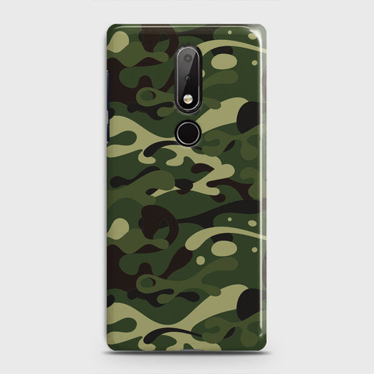 Nokia 6.1 Plus Cover - Camo Series - Forest Green Design - Matte Finish - Snap On Hard Case with LifeTime Colors Guarantee