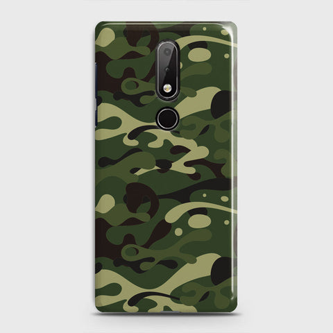 Nokia 6.1 Plus Cover - Camo Series - Forest Green Design - Matte Finish - Snap On Hard Case with LifeTime Colors Guarantee