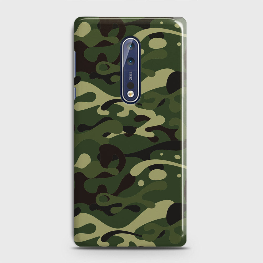 Nokia 8 Cover - Camo Series - Forest Green Design - Matte Finish - Snap On Hard Case with LifeTime Colors Guarantee