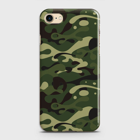iPhone 8 Cover - Camo Series - Forest Green Design - Matte Finish - Snap On Hard Case with LifeTime Colors Guarantee