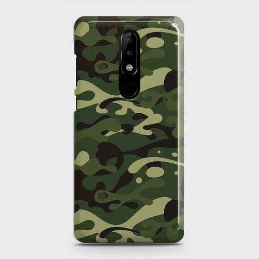 Nokia 5.1 Plus / Nokia X5  Cover - Camo Series - Forest Green Design - Matte Finish - Snap On Hard Case with LifeTime Colors Guarantee