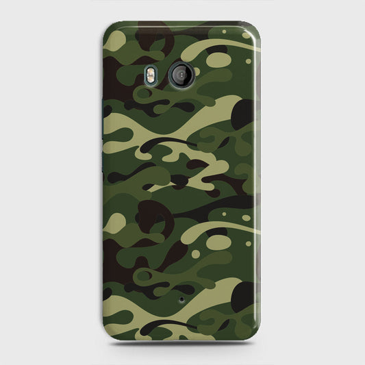 HTC U11  Cover - Camo Series - Forest Green Design - Matte Finish - Snap On Hard Case with LifeTime Colors Guarantee