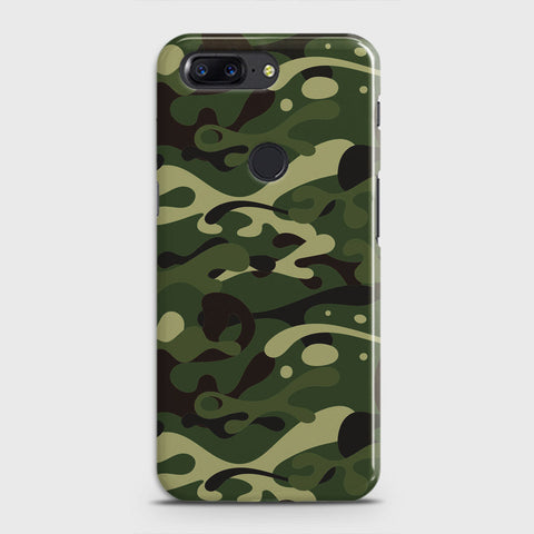 OnePlus 5T  Cover - Camo Series - Forest Green Design - Matte Finish - Snap On Hard Case with LifeTime Colors Guarantee