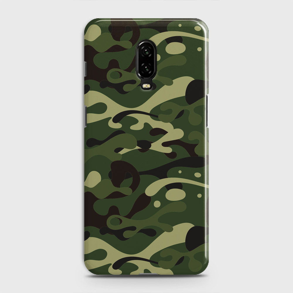 OnePlus 6T  Cover - Camo Series - Forest Green Design - Matte Finish - Snap On Hard Case with LifeTime Colors Guarantee