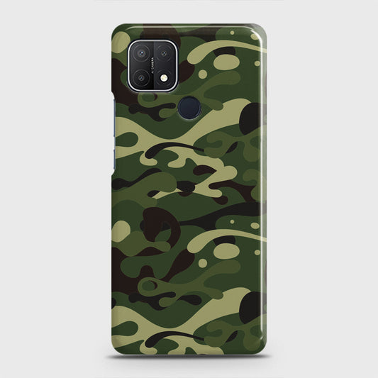 Oppo A15 Cover - Camo Series - Forest Green Design - Matte Finish - Snap On Hard Case with LifeTime Colors Guarantee