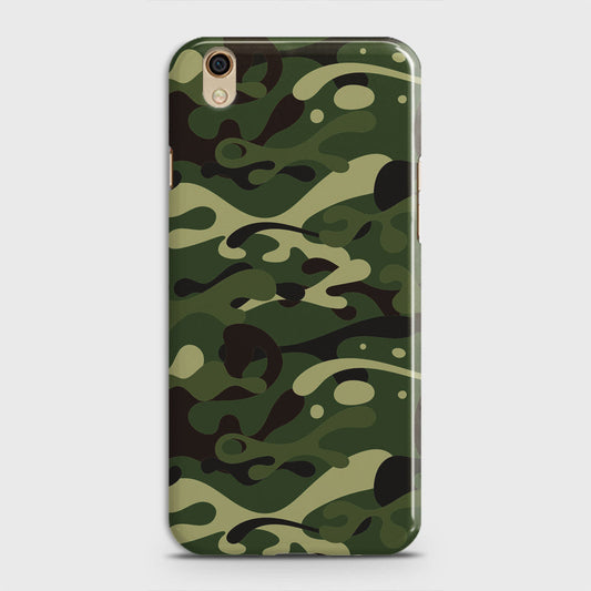 Oppo A37 Cover - Camo Series - Forest Green Design - Matte Finish - Snap On Hard Case with LifeTime Colors Guarantee